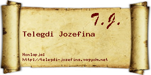Telegdi Jozefina névjegykártya